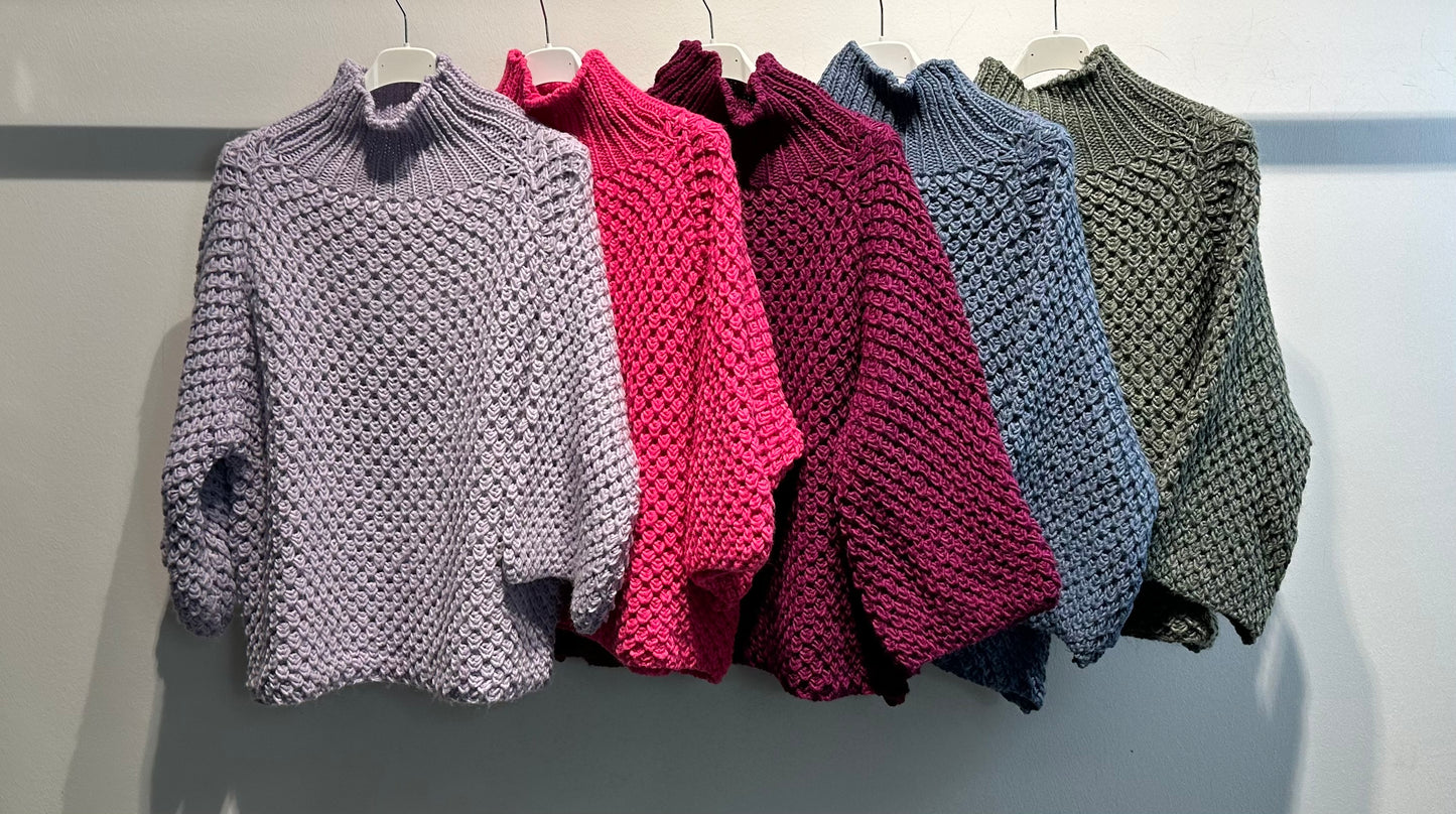 Pullover mit Stehkragen