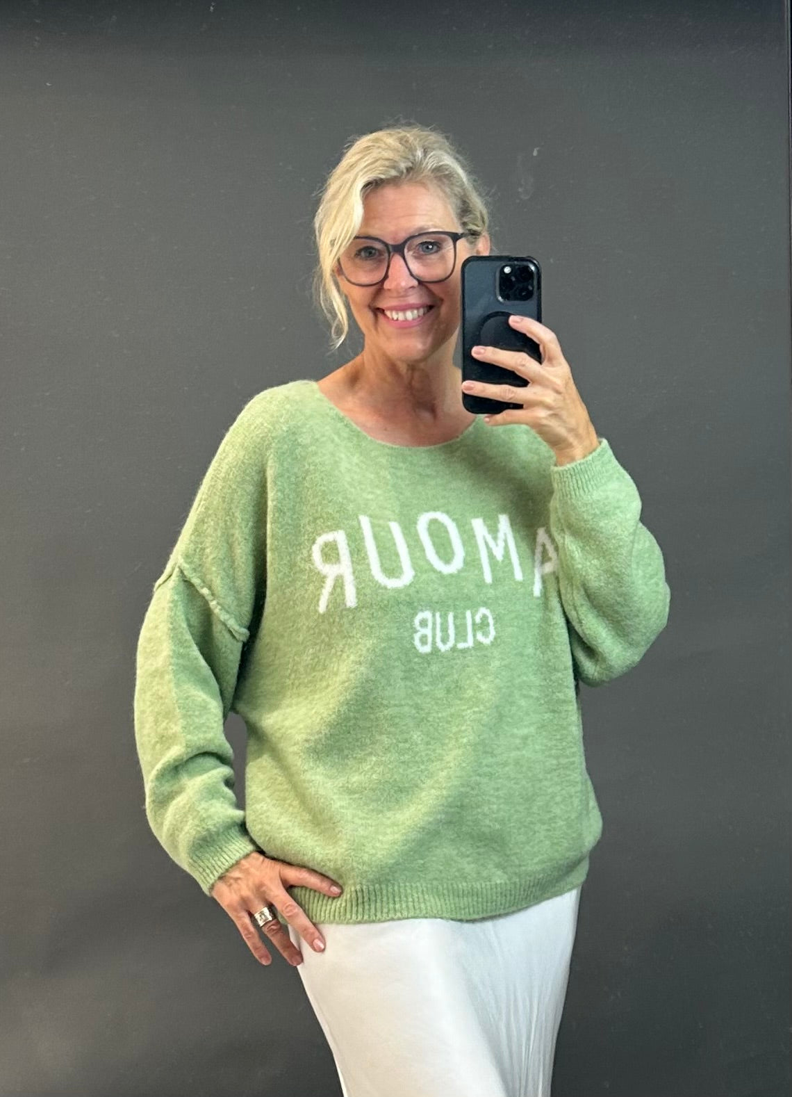 Pullover "Amour Club" mit Naht