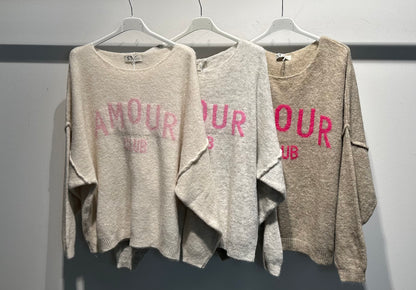 Pullover "Amour Club" mit Naht