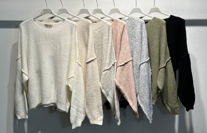 Sweater with seam